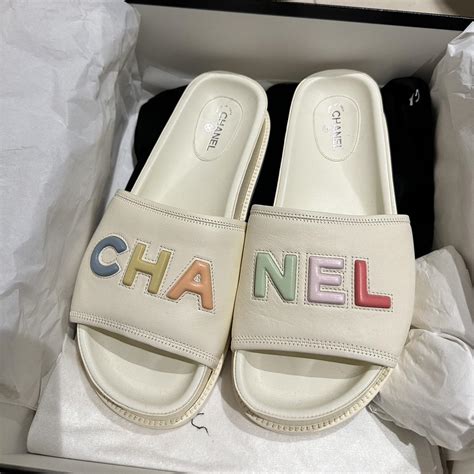 chanel slidders|flannels women's sliders.